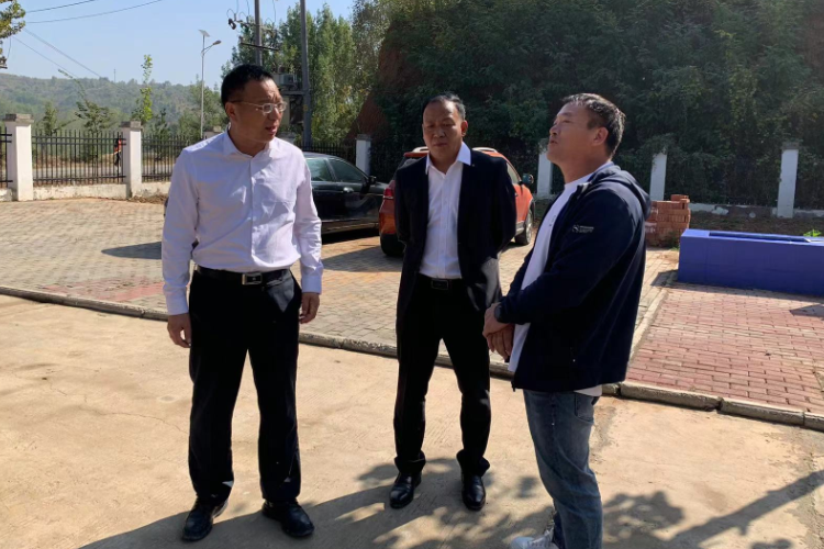 饭坡镇领导视察环湖污水处理厂 饭坡镇领导视察环湖污水处理厂